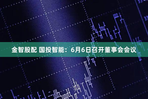 金智股配 国投智能：6月6日召开董事会会议
