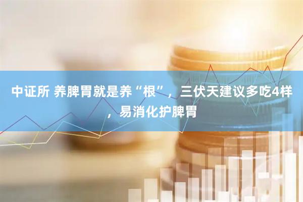 中证所 养脾胃就是养“根”，三伏天建议多吃4样，易消化护脾胃