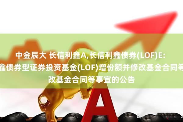 中金辰大 长信利鑫A,长信利鑫债券(LOF)E: 关于长信利鑫债券型证券投资基金(LOF)增份额并修改基金合同等事宜的公告